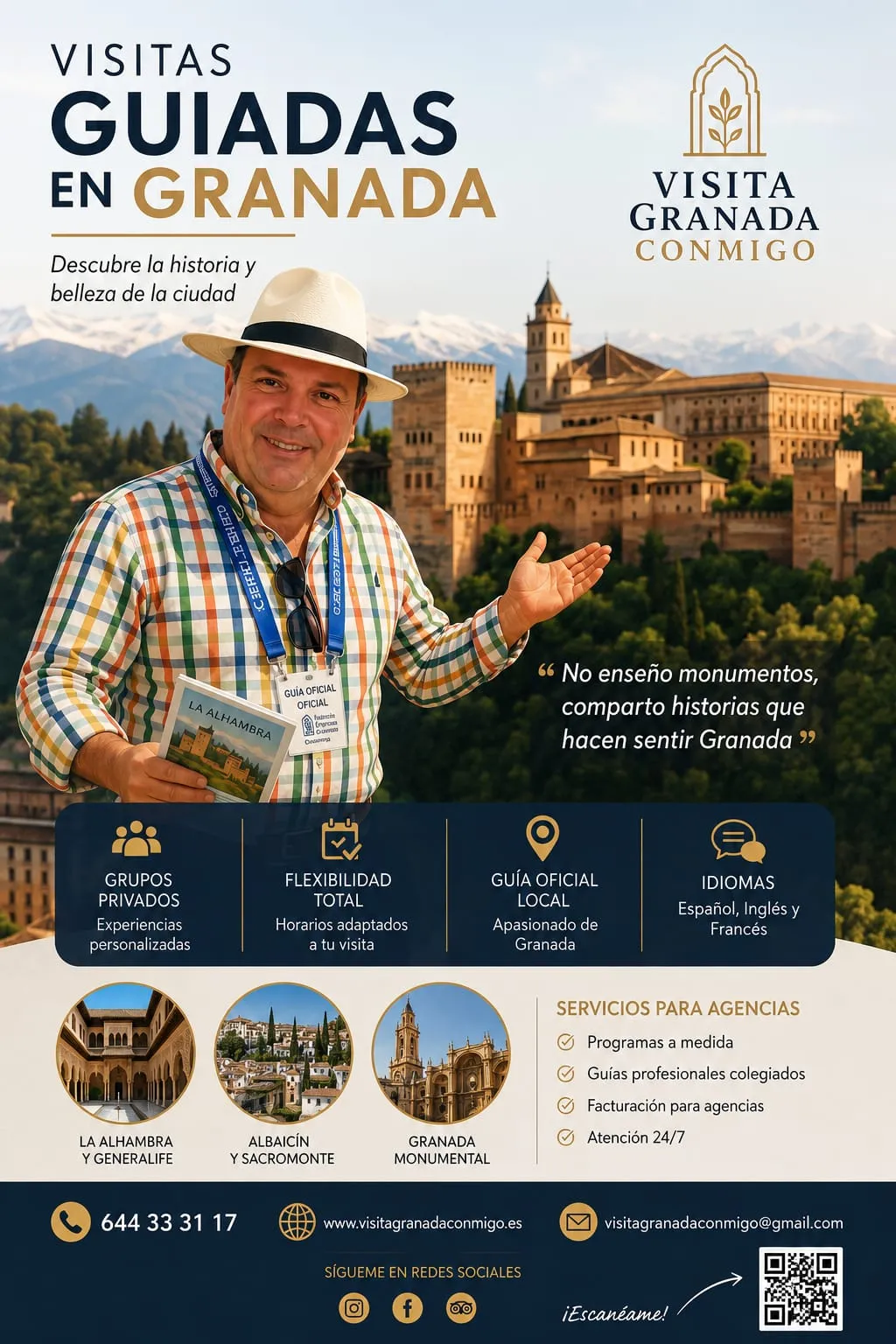 Flyer publicitario de Visita Granada Conmigo 1