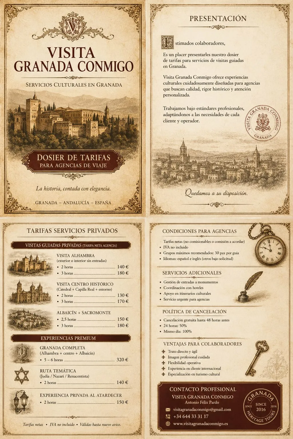 Flyer publicitario de Visita Granada Conmigo 2