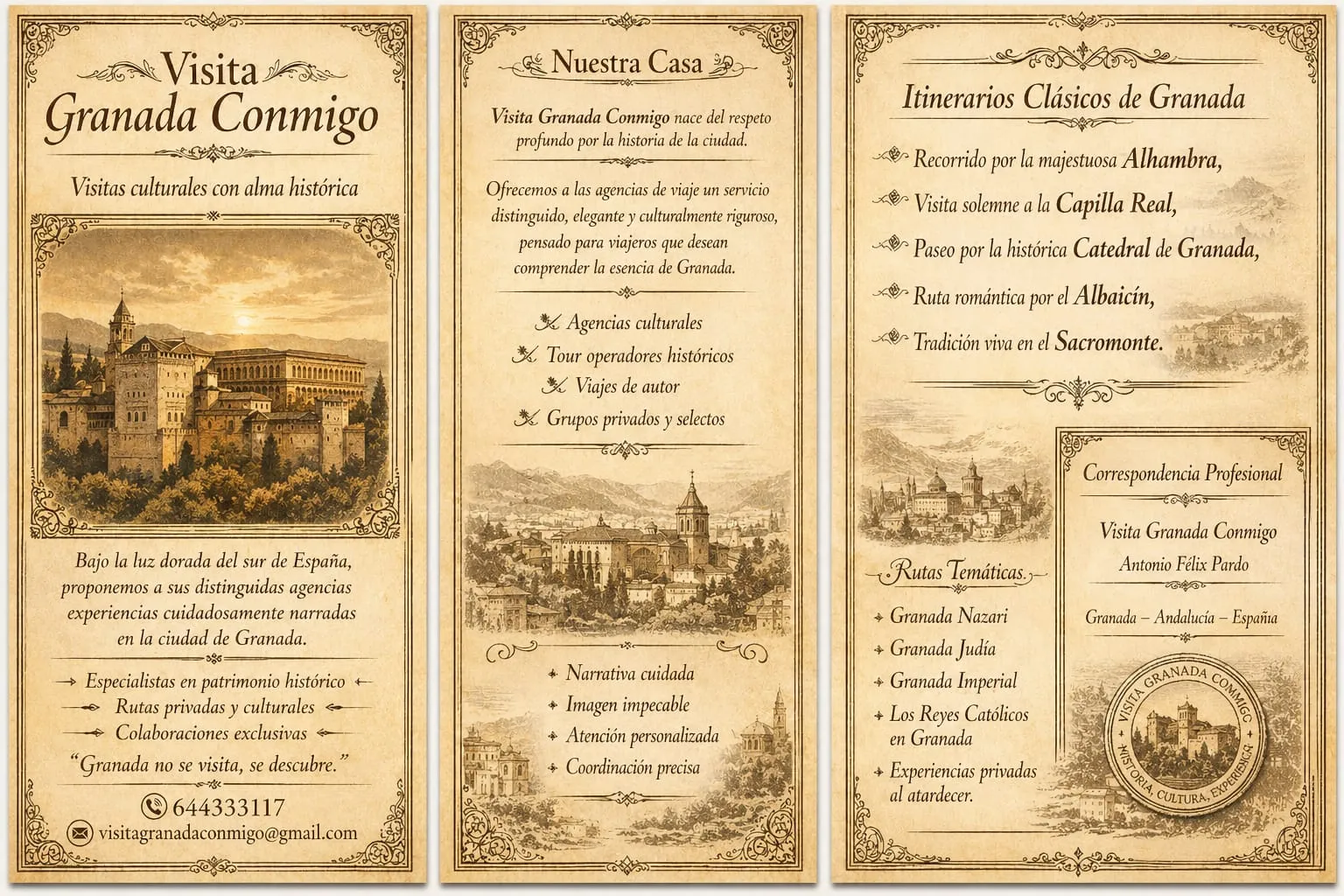 Flyer publicitario de Visita Granada Conmigo 3